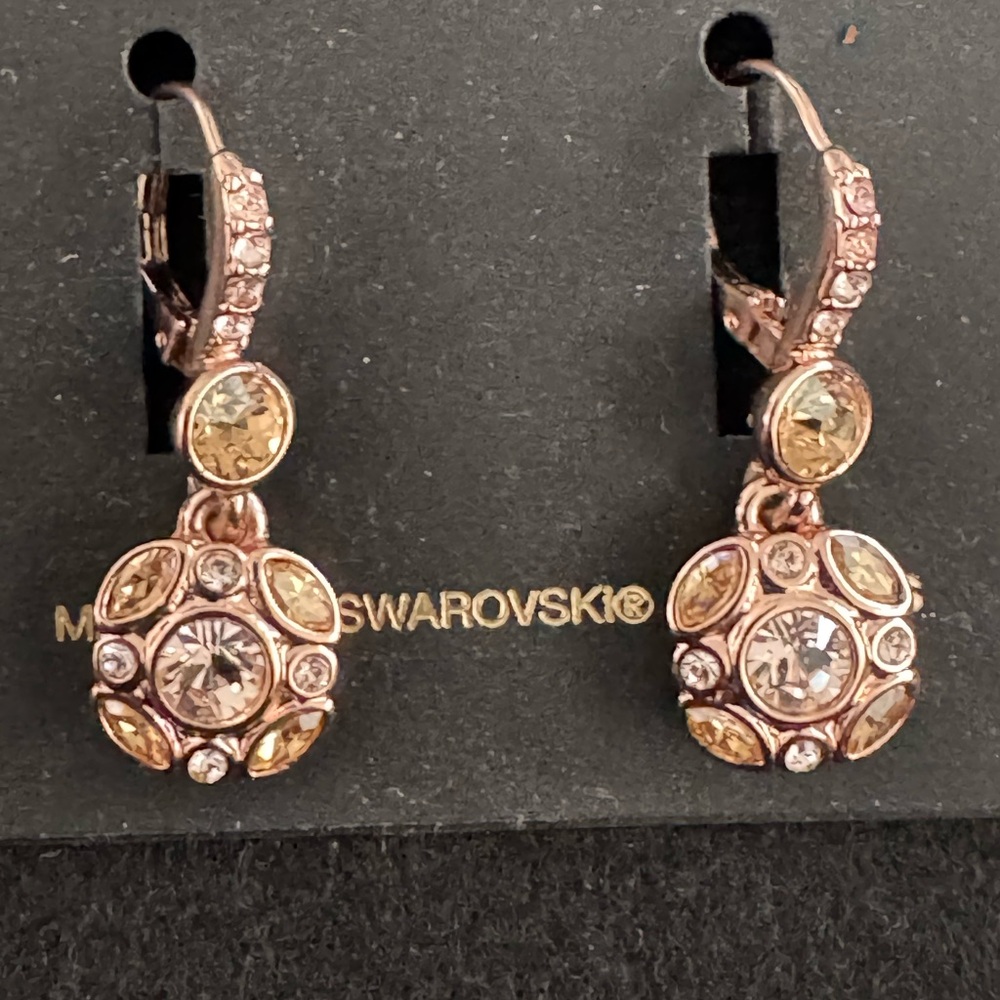 BrandNew Givenchy Gold-toned Crystal Element Drop Earings - Picture 6 of 6